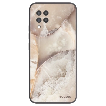Picasee fekete szilikon tok az alábbi mobiltelefonokra Samsung Galaxy A42 A426B - Cream marble