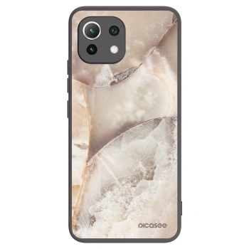 Picasee fekete szilikon tok az alábbi mobiltelefonokra Xiaomi Mi 11 Lite - Cream marble