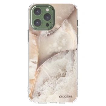 Picasee átlátszó szilikon tok az alábbi mobiltelefonokra Apple iPhone 13 Pro Max - Cream marble