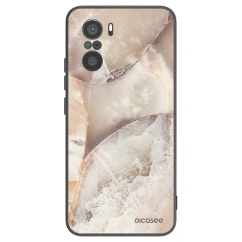 Picasee fekete szilikon tok az alábbi mobiltelefonokra Xiaomi Poco F3 - Cream marble