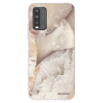 Picasee fekete szilikon tok az alábbi mobiltelefonokra Xiaomi Redmi 9T - Cream marble
