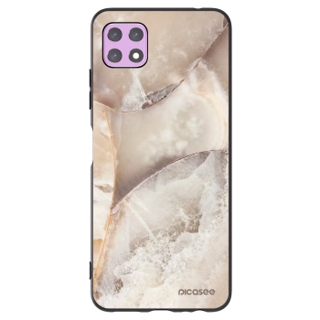 Picasee fekete szilikon tok az alábbi mobiltelefonokra Samsung Galaxy A22 A226B 5G - Cream marble
