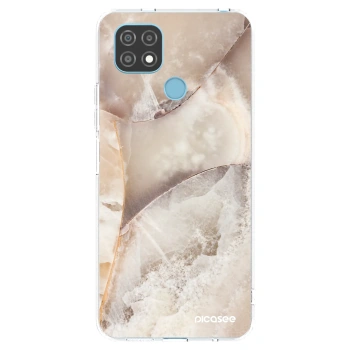 Picasee átlátszó szilikon tok az alábbi mobiltelefonokra Realme C21 - Cream marble