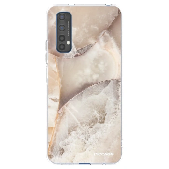 Picasee átlátszó szilikon tok az alábbi mobiltelefonokra Realme 7 - Cream marble