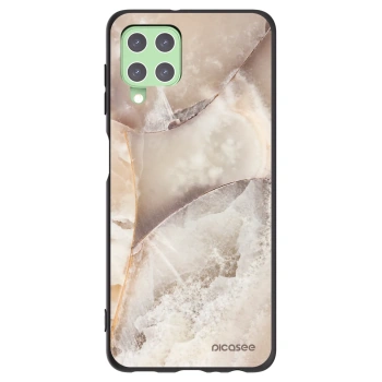 Picasee fekete szilikon tok az alábbi mobiltelefonokra Samsung Galaxy A22 A225F 4G - Cream marble