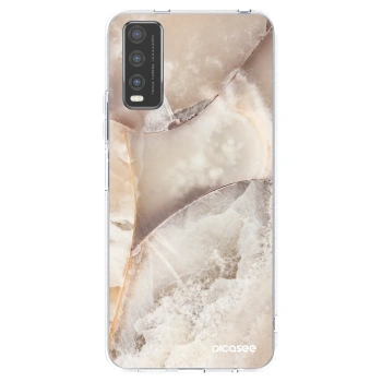 Picasee átlátszó szilikon tok az alábbi mobiltelefonokra Vivo Y20s - Cream marble