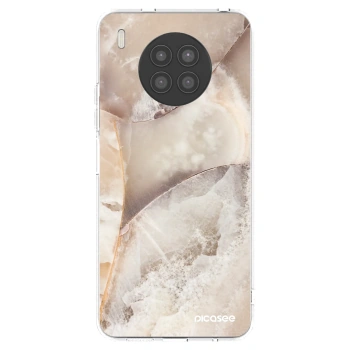 Picasee átlátszó szilikon tok az alábbi mobiltelefonokra Huawei Nova 8i - Cream marble