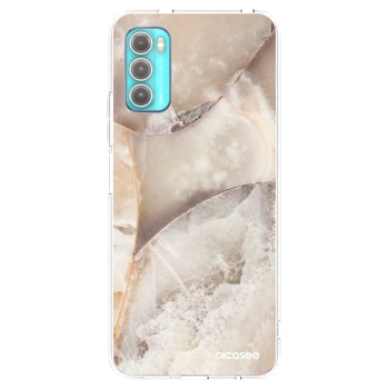Picasee átlátszó szilikon tok az alábbi mobiltelefonokra Motorola Moto G60 - Cream marble