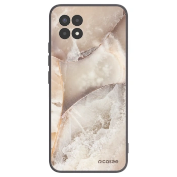Picasee fekete szilikon tok az alábbi mobiltelefonokra Realme 8i - Cream marble