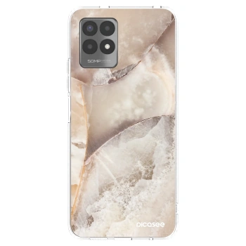 Picasee átlátszó szilikon tok az alábbi mobiltelefonokra Realme 8i - Cream marble