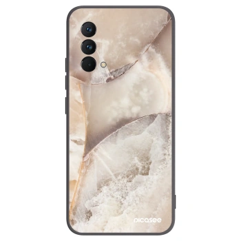 Picasee fekete szilikon tok az alábbi mobiltelefonokra Realme GT Master Edition 5G - Cream marble