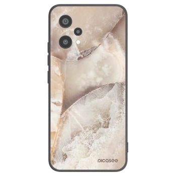 Picasee fekete szilikon tok az alábbi mobiltelefonokra Realme 9 Pro 5G - Cream marble