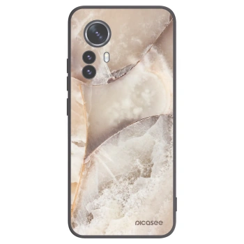 Picasee fekete szilikon tok az alábbi mobiltelefonokra Xiaomi 12 Pro - Cream marble