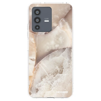 Picasee átlátszó szilikon tok az alábbi mobiltelefonokra Vivo V23 5G - Cream marble