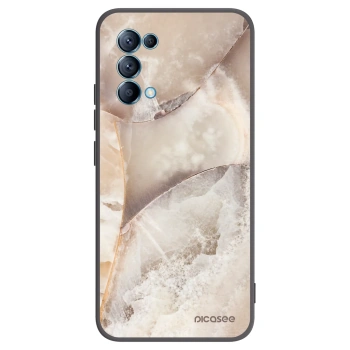 Picasee fekete szilikon tok az alábbi mobiltelefonokra OPPO Reno 5 5G - Cream marble