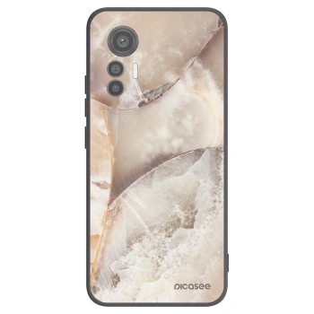 Picasee fekete szilikon tok az alábbi mobiltelefonokra Xiaomi 12 Lite - Cream marble