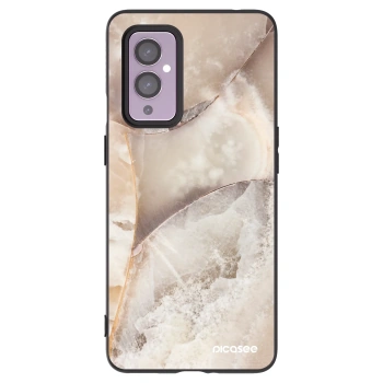 Picasee fekete szilikon tok az alábbi mobiltelefonokra OnePlus 9 - Cream marble