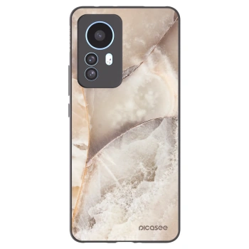 Picasee fekete szilikon tok az alábbi mobiltelefonokra Xiaomi 12T Pro - Cream marble