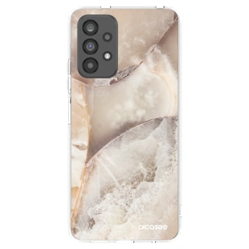 Picasee átlátszó szilikon tok az alábbi mobiltelefonokra Samsung Galaxy A73 5G - Cream marble