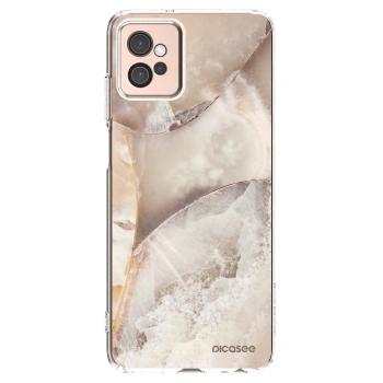 Picasee átlátszó szilikon tok az alábbi mobiltelefonokra Motorola Moto G32 - Cream marble