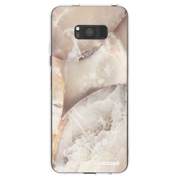 Picasee átlátszó szilikon tok az alábbi mobiltelefonokra Samsung Galaxy S8 G950F - Cream marble