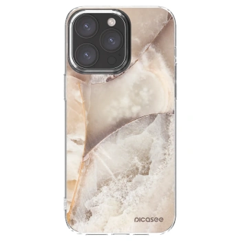 Picasee átlátszó szilikon tok az alábbi mobiltelefonokra Apple iPhone 15 Pro Max - Cream marble
