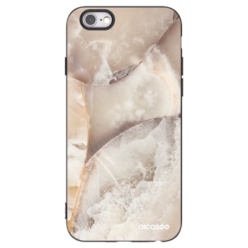 Picasee fekete szilikon tok az alábbi mobiltelefonokra Apple iPhone 6/6S - Cream marble