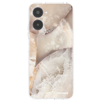 Picasee átlátszó szilikon tok az alábbi mobiltelefonokra Realme 10 4G - Cream marble