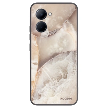 Picasee fekete szilikon tok az alábbi mobiltelefonokra Realme C33 (2023) - Cream marble