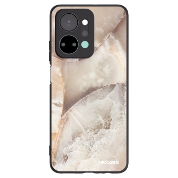 Picasee fekete szilikon tok az alábbi mobiltelefonokra Honor X7a - Cream marble