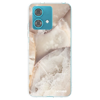Picasee átlátszó szilikon tok az alábbi mobiltelefonokra Motorola Edge 40 Neo - Cream marble