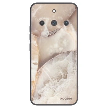 Picasee fekete szilikon tok az alábbi mobiltelefonokra Realme 11 Pro+ - Cream marble