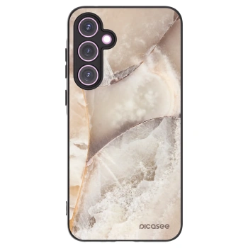 Picasee fekete szilikon tok az alábbi mobiltelefonokra Samsung Galaxy A35 5G A356B - Cream marble