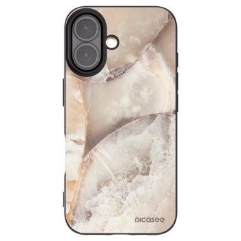 Picasee fekete szilikon tok az alábbi mobiltelefonokra Apple iPhone 16 - Cream marble