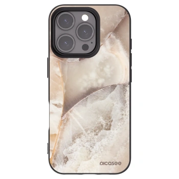 Picasee fekete szilikon tok az alábbi mobiltelefonokra Apple iPhone 16 Pro - Cream marble