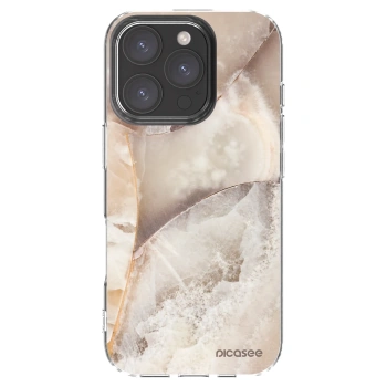 Picasee átlátszó szilikon tok az alábbi mobiltelefonokra Apple iPhone 16 Pro - Cream marble