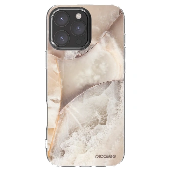 Picasee átlátszó szilikon tok az alábbi mobiltelefonokra Apple iPhone 16 Pro Max - Cream marble