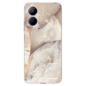 Picasee átlátszó szilikon tok az alábbi mobiltelefonokra Realme C33 (2023) - Cream marble