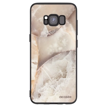 Picasee fekete szilikon tok az alábbi mobiltelefonokra Samsung Galaxy S8 G950F - Cream marble