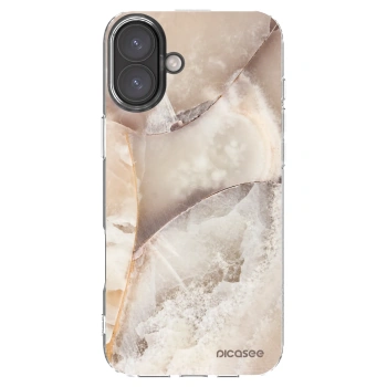 Picasee átlátszó szilikon tok az alábbi mobiltelefonokra Apple iPhone 16 Plus - Cream marble