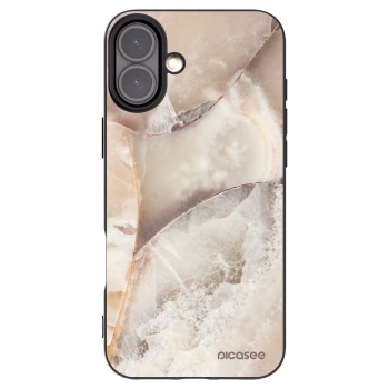 Picasee fekete szilikon tok az alábbi mobiltelefonokra Apple iPhone 16 Plus - Cream marble