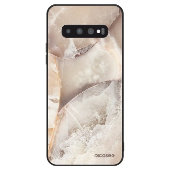 Szilikon tok erre a típusra Samsung Galaxy S10 Plus G975 - Cream marble