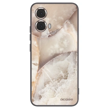 Picasee fekete szilikon tok az alábbi mobiltelefonokra Motorola Moto G85 - Cream marble