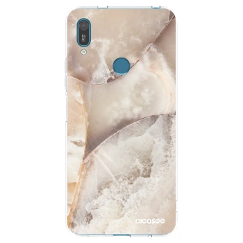 Picasee átlátszó szilikon tok az alábbi mobiltelefonokra Huawei Y7 2019 - Cream marble