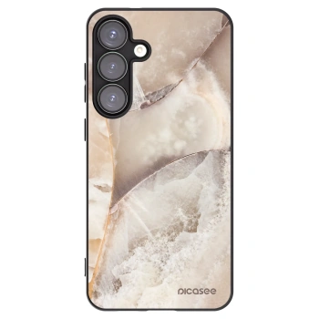 Picasee fekete szilikon tok az alábbi mobiltelefonokra Samsung Galaxy S25+ 5G - Cream marble