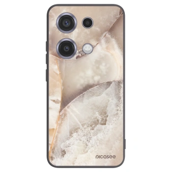 Picasee fekete szilikon tok az alábbi mobiltelefonokra Xiaomi Redmi Note 14S - Cream marble