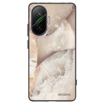 Picasee fekete szilikon tok az alábbi mobiltelefonokra Xiaomi Poco F7 5G - Cream marble