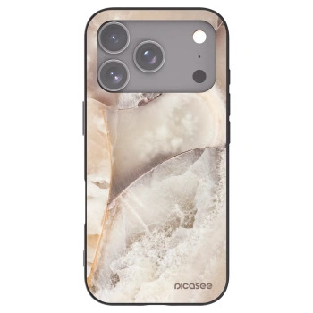 Picasee fekete szilikon tok az alábbi mobiltelefonokra Apple iPhone 17 Pro - Cream marble