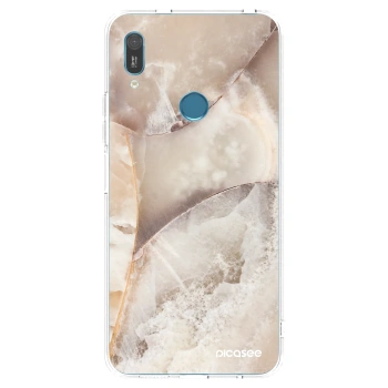 Picasee átlátszó szilikon tok az alábbi mobiltelefonokra Huawei Y6 2019 - Cream marble