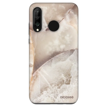 Szilikon tok erre a típusra Huawei P30 Lite - Cream marble